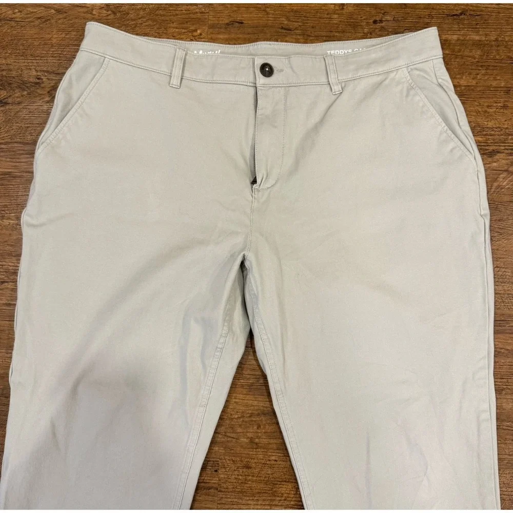 Mugsy Jeans Beige Teddys Casual Work Stretch Chino Pants Trousers Men's‎ 38x30